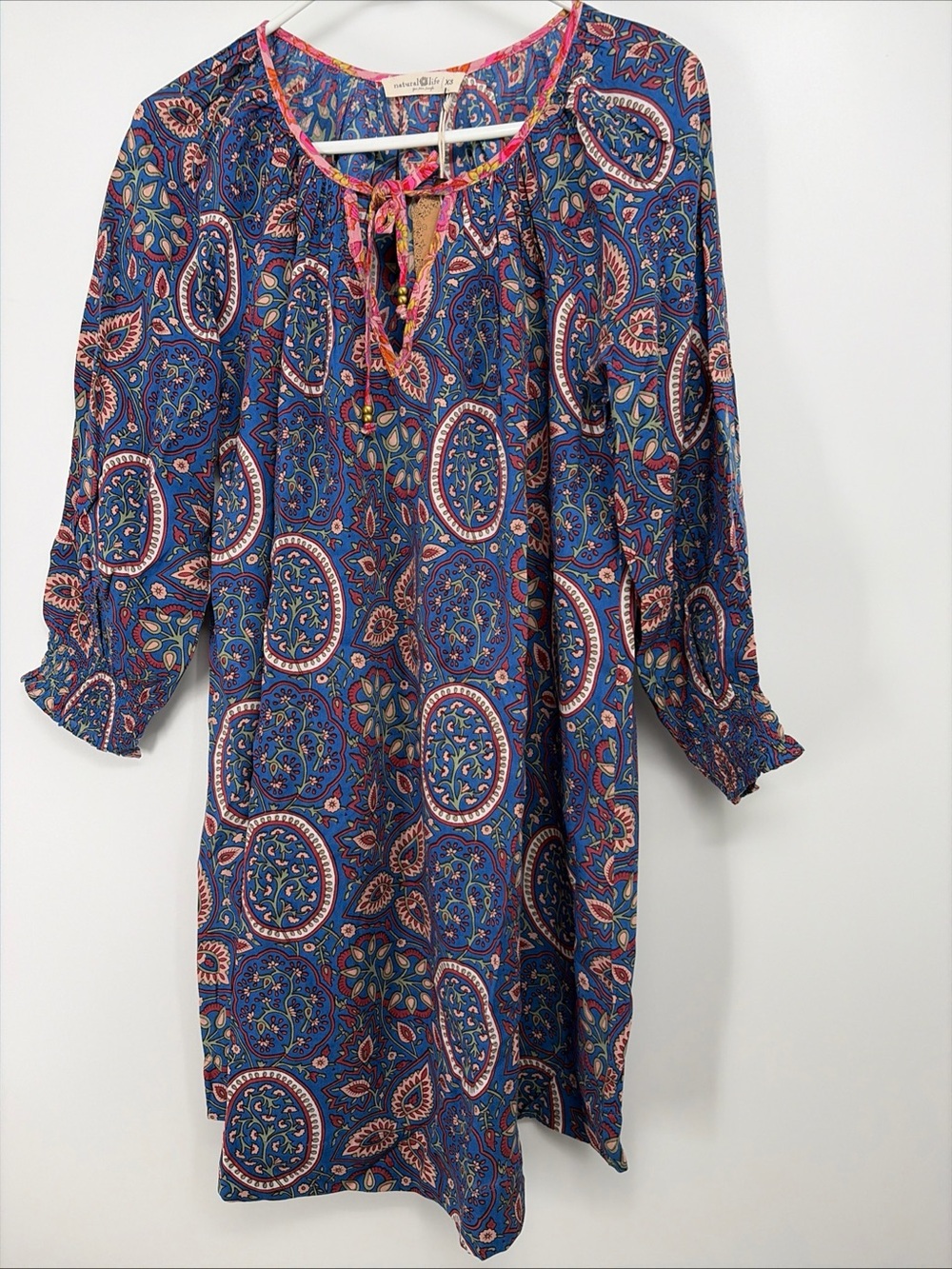 Natural Life Paisley Tunic Mini Dress XS NWT Boho